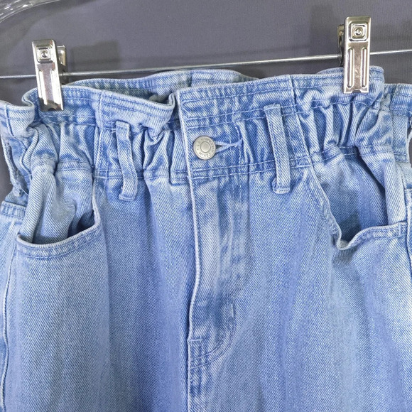 PACSUN Busted Blue Paperbag Waist Mom Jean Highrise‎ Tapered Leg Relaxed Size XS - Picture 3 of 9